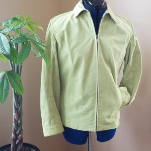 3 for $20 Sale--Lime Green Suede Jacket Sz 1 Chicos